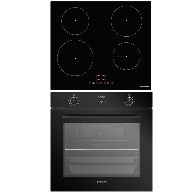 Zestaw piekarnik z płytą indukcyjną PO78072008SBL62430FMB Pyramis
