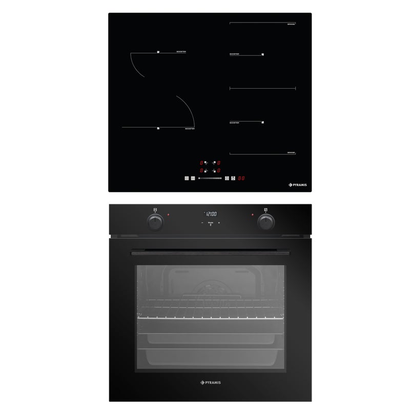 Zestaw piekarnik z płytą indukcyjną PO78052009PBL62432FMB Pyramis