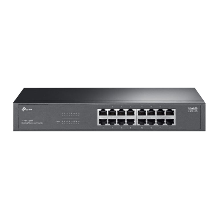TP-Link LS1016G łącza sieciowe Nie zarządzany Gigabit Ethernet (10/100/1000) Czarny