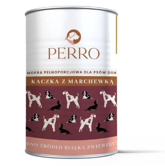 PERRO Kaczka z marchewką - mokra karma dla psa - 400g