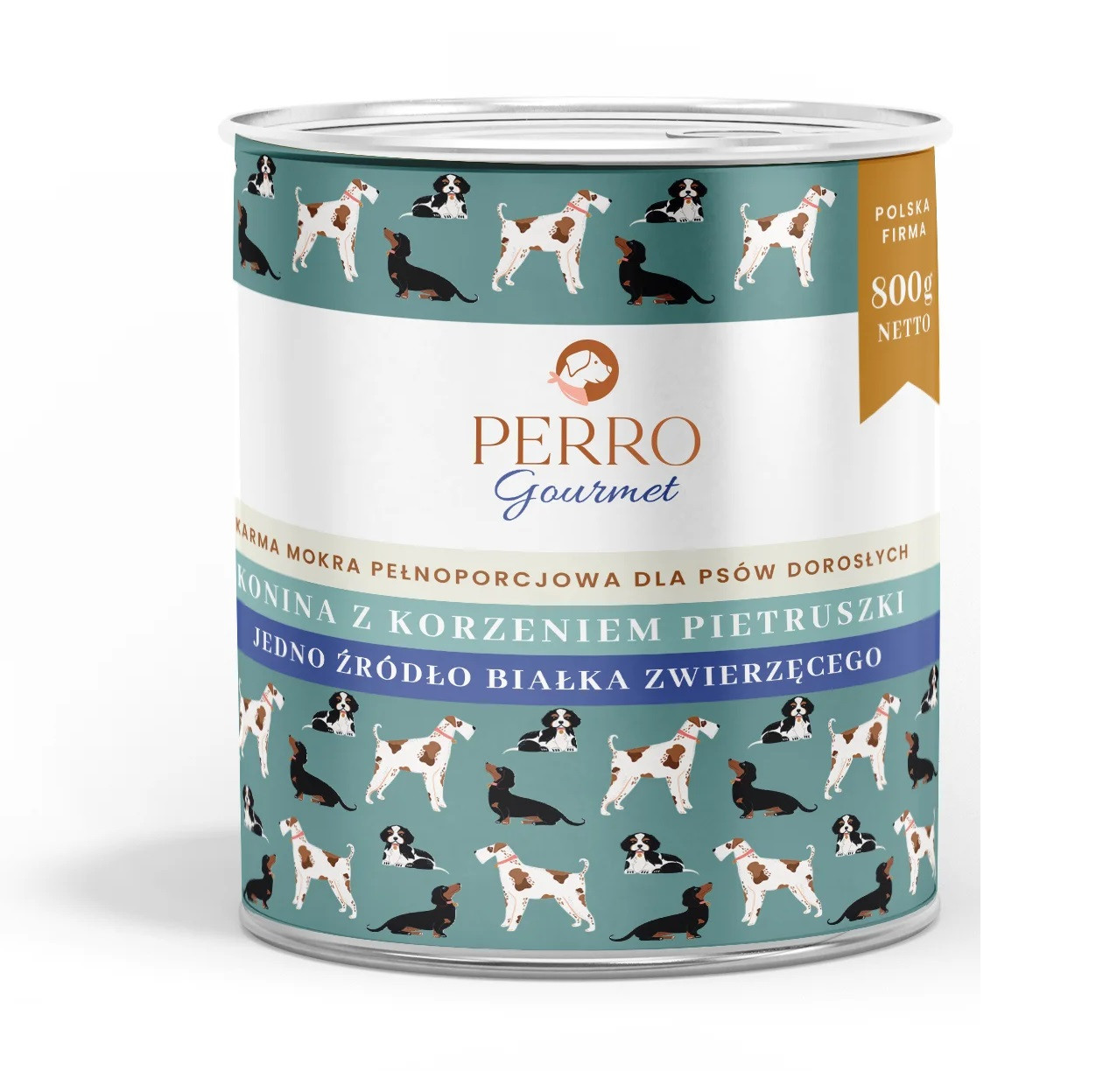 PERRO Gourmet Konina z korzeniem pietruszki - mokra karma dla psa - 800g