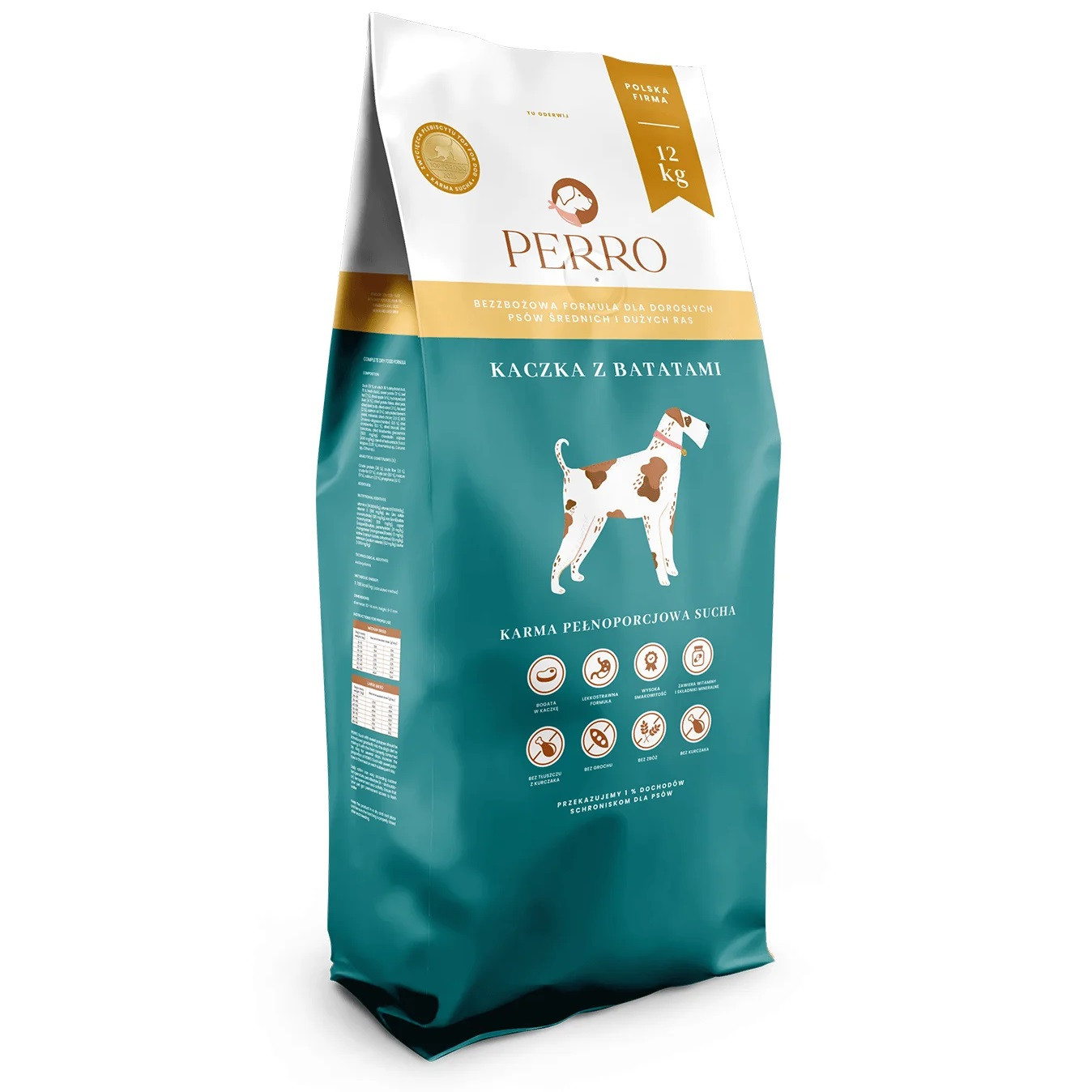 PERRO Kaczka z batatami - sucha karma dla psa - 12kg