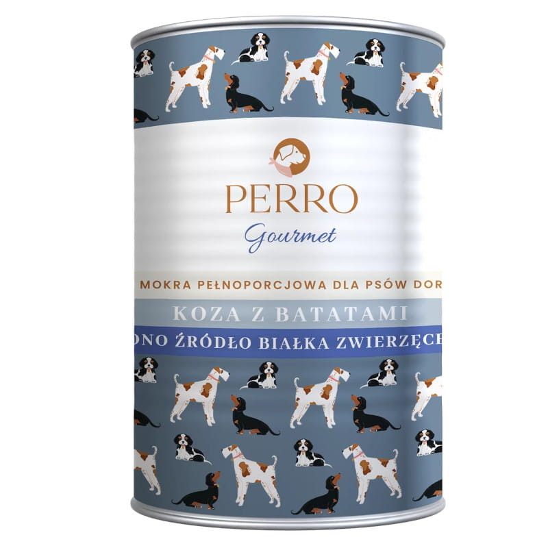 PERRO Gourmet Koza z batatami - mokra karma dla psa - 400g