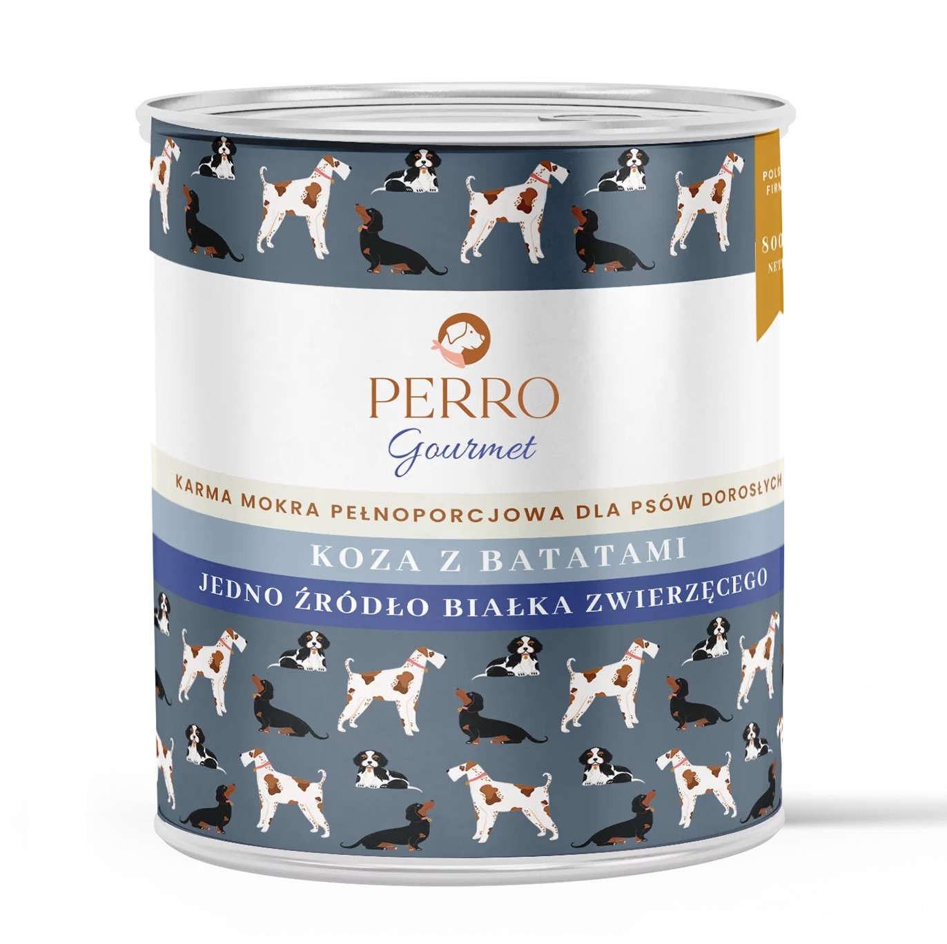 PERRO Gourmet Koza z batatami - mokra karma dla psa - 800g