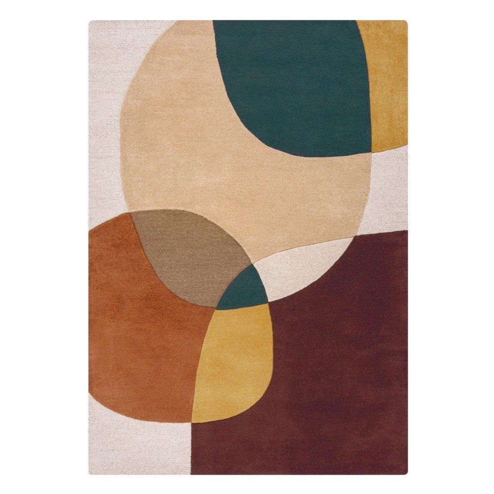 Fioletowy wełniany dywan tkany ręcznie 120x170 cm Glow Purple Multi – Flair Rugs