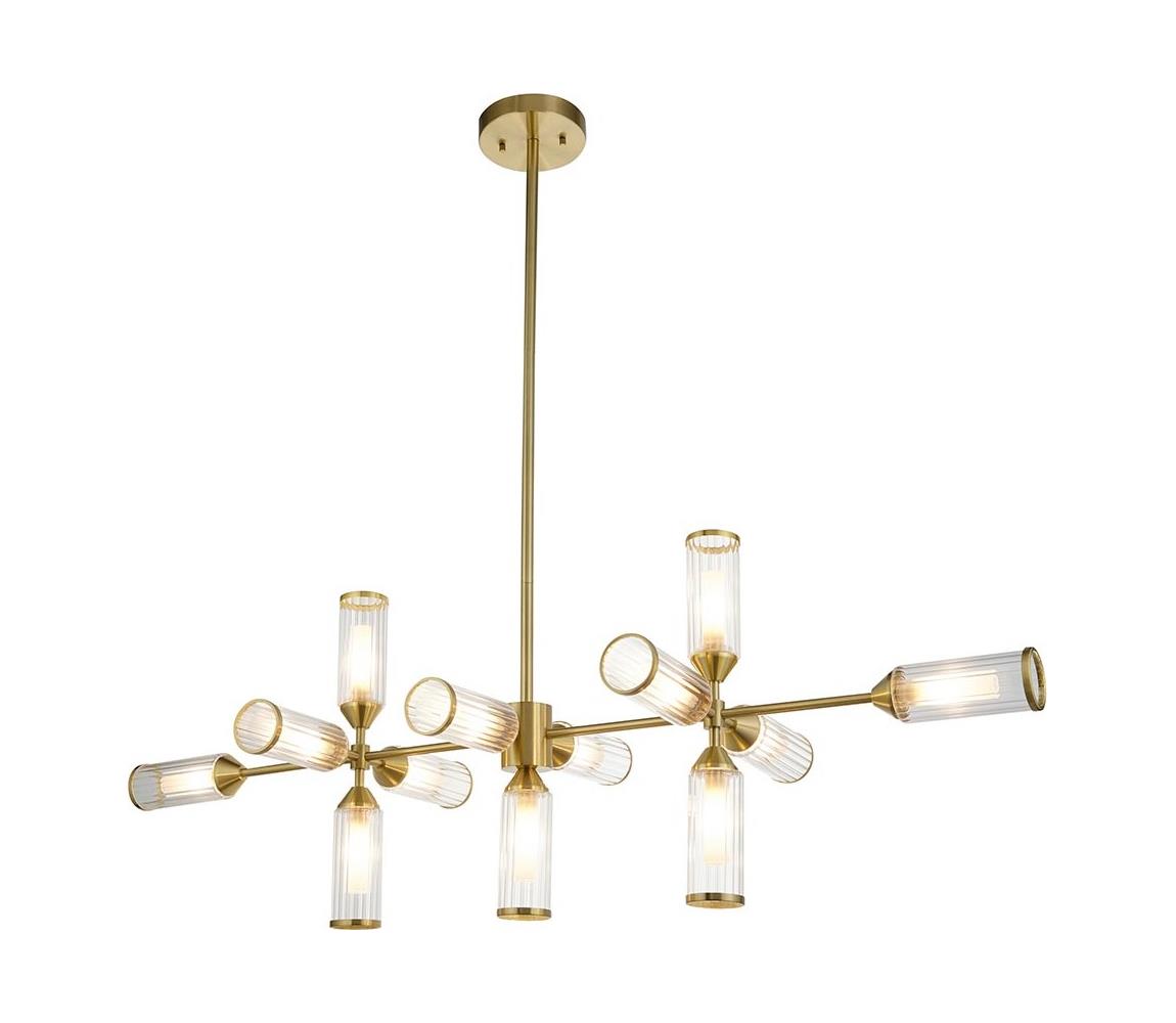 Endon 106259 - Żyrandol na drążku TOUR 13xG9/3W/230V mosiądz