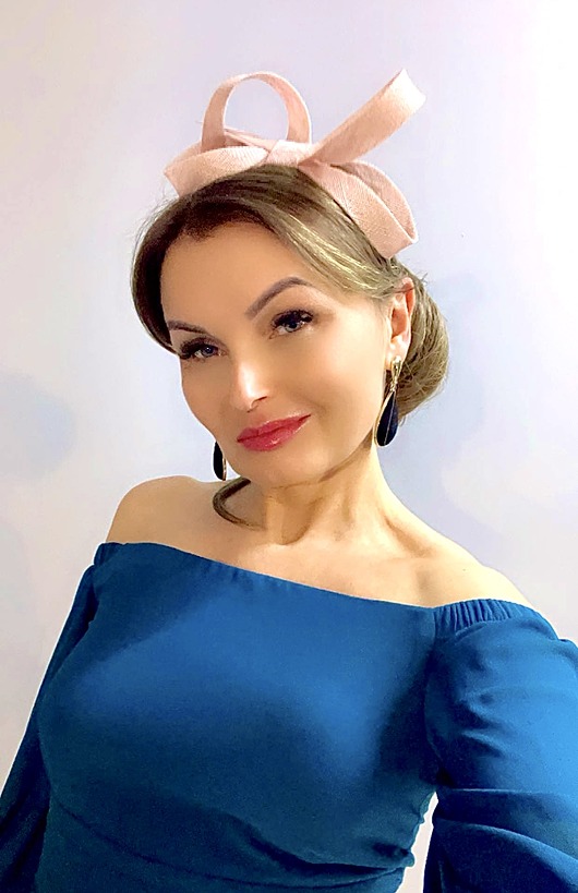 Fascynator MONO pudrowy róż / inne kolory
