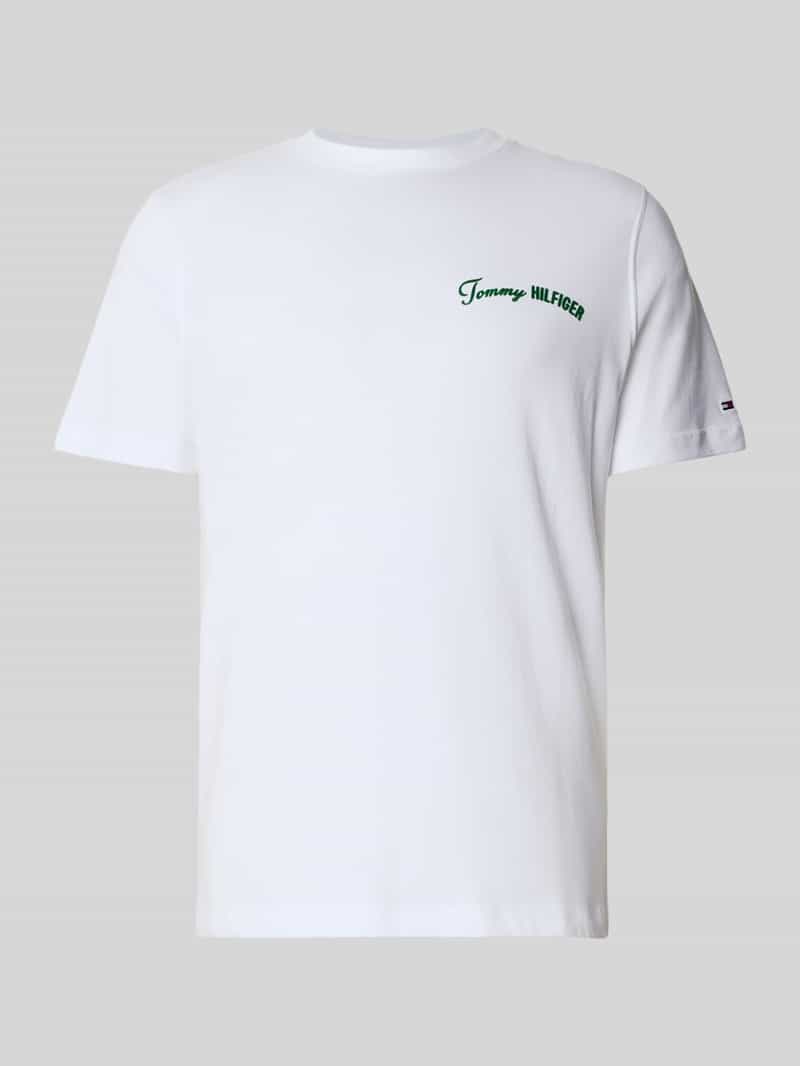 T-shirt o kroju regular fit z czystej bawełny