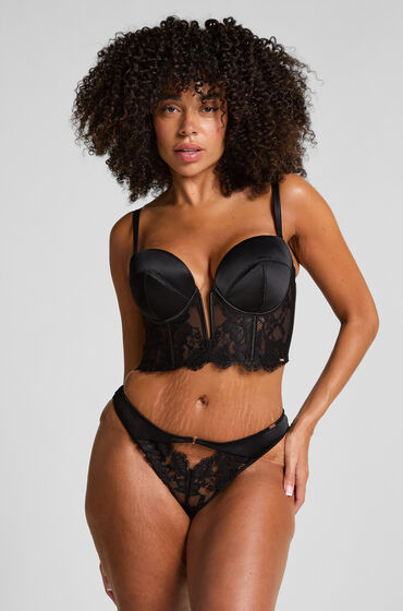 Hunkemöller Brazyliany Grace z wysokim wycięciem Czarny