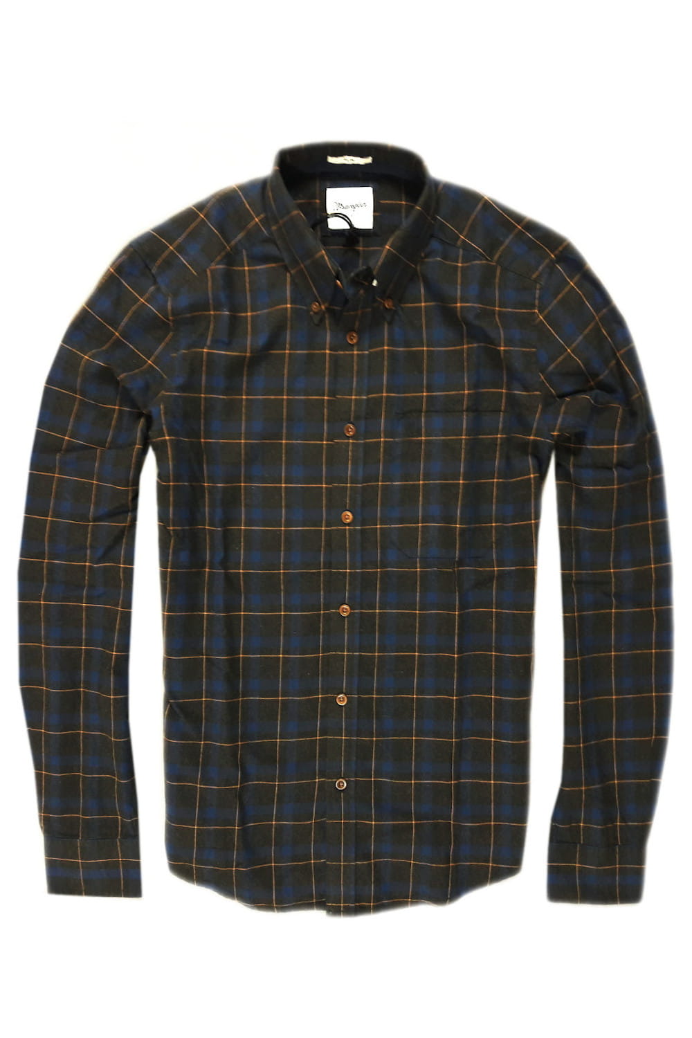 WRANGLER LS 1 PKT BUTTON DOWN DARK GREY MELE SLIM