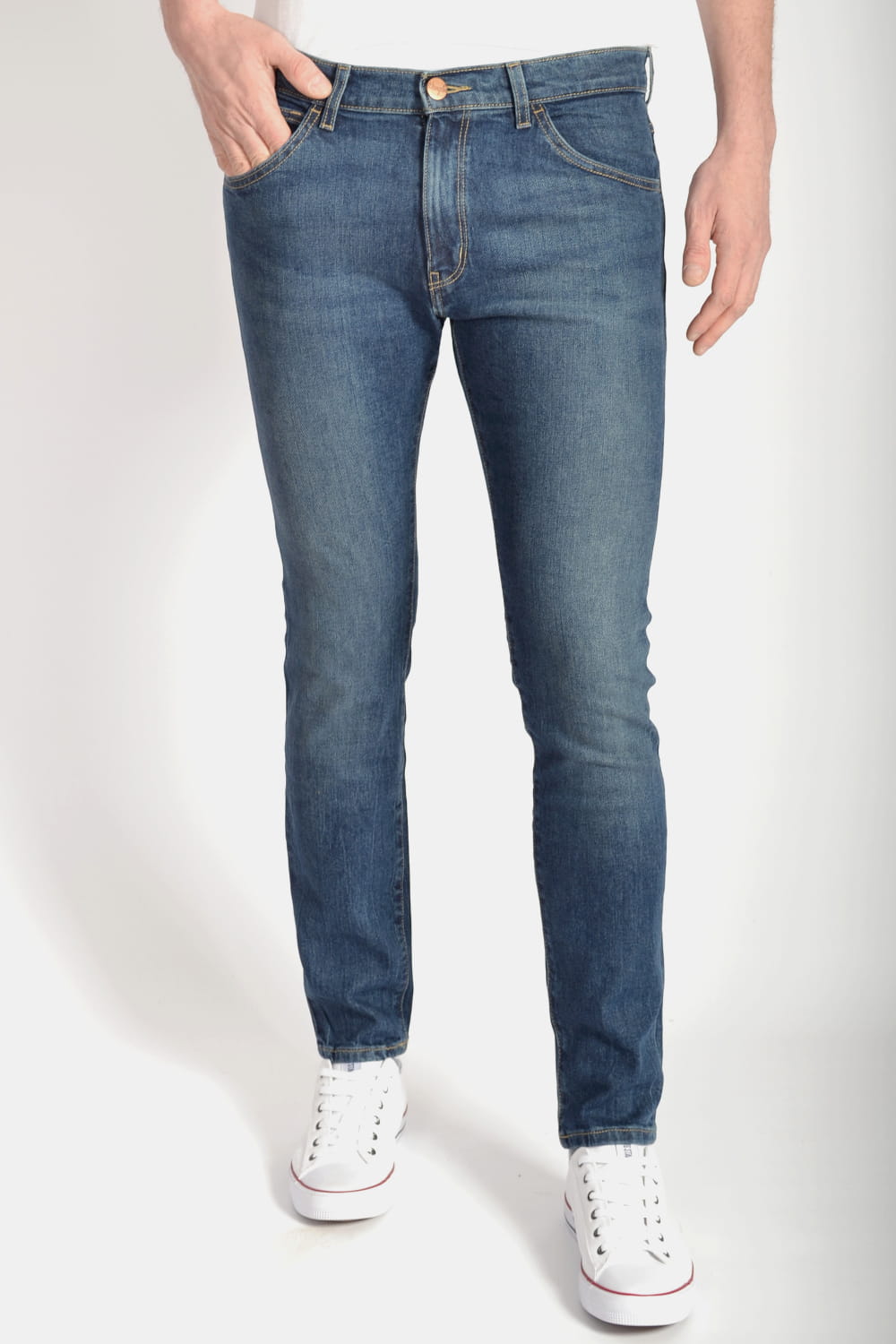 WRANGLER BRYSON SKINNY OVERBOARD JEANSY MĘSKIE