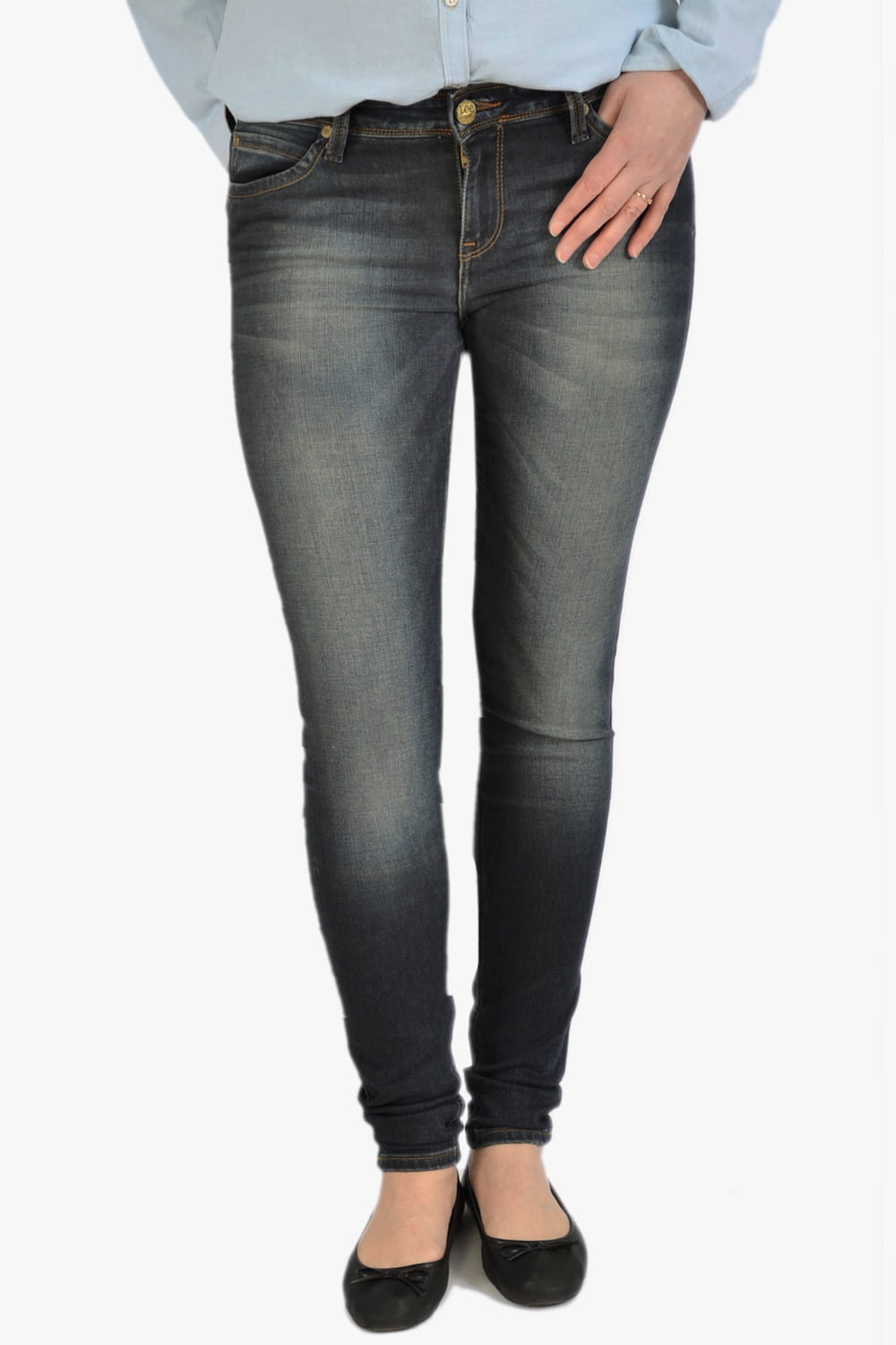 LEE TOXEY SUPER SKINNY BLACK OCEAN JEANSY DAMSKIE