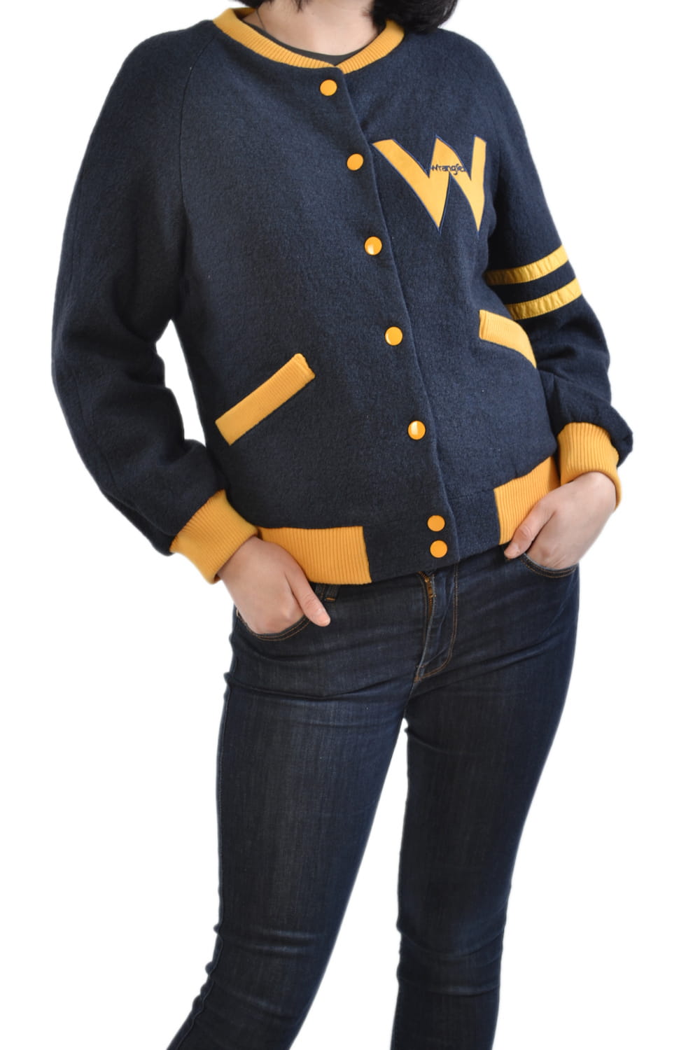 WRANGLER B&Y BOMBER JKT NAVY KURTKA
