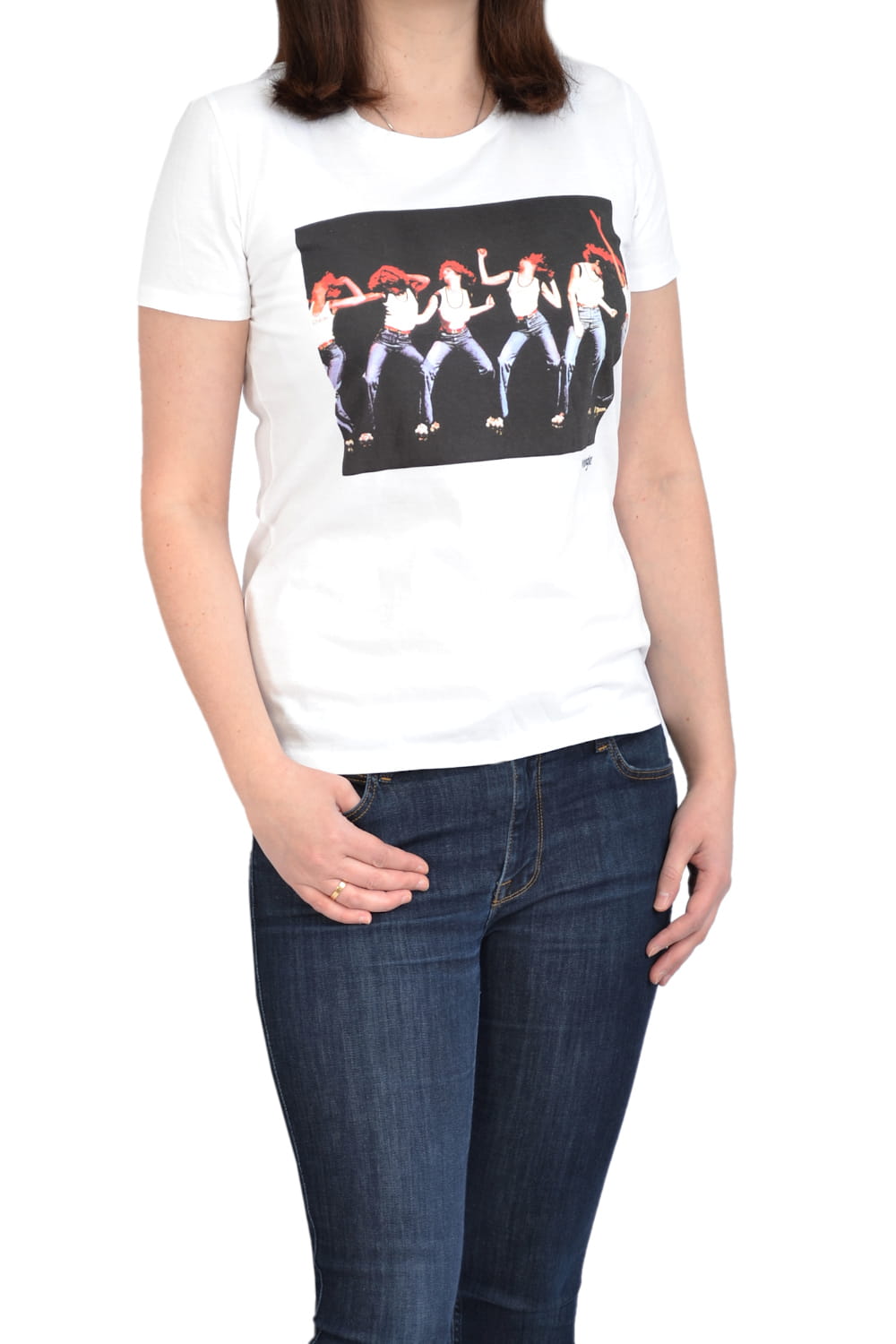 WRANGLER GRAPHIC TEE WHITE T-SHIRT DAMSKI