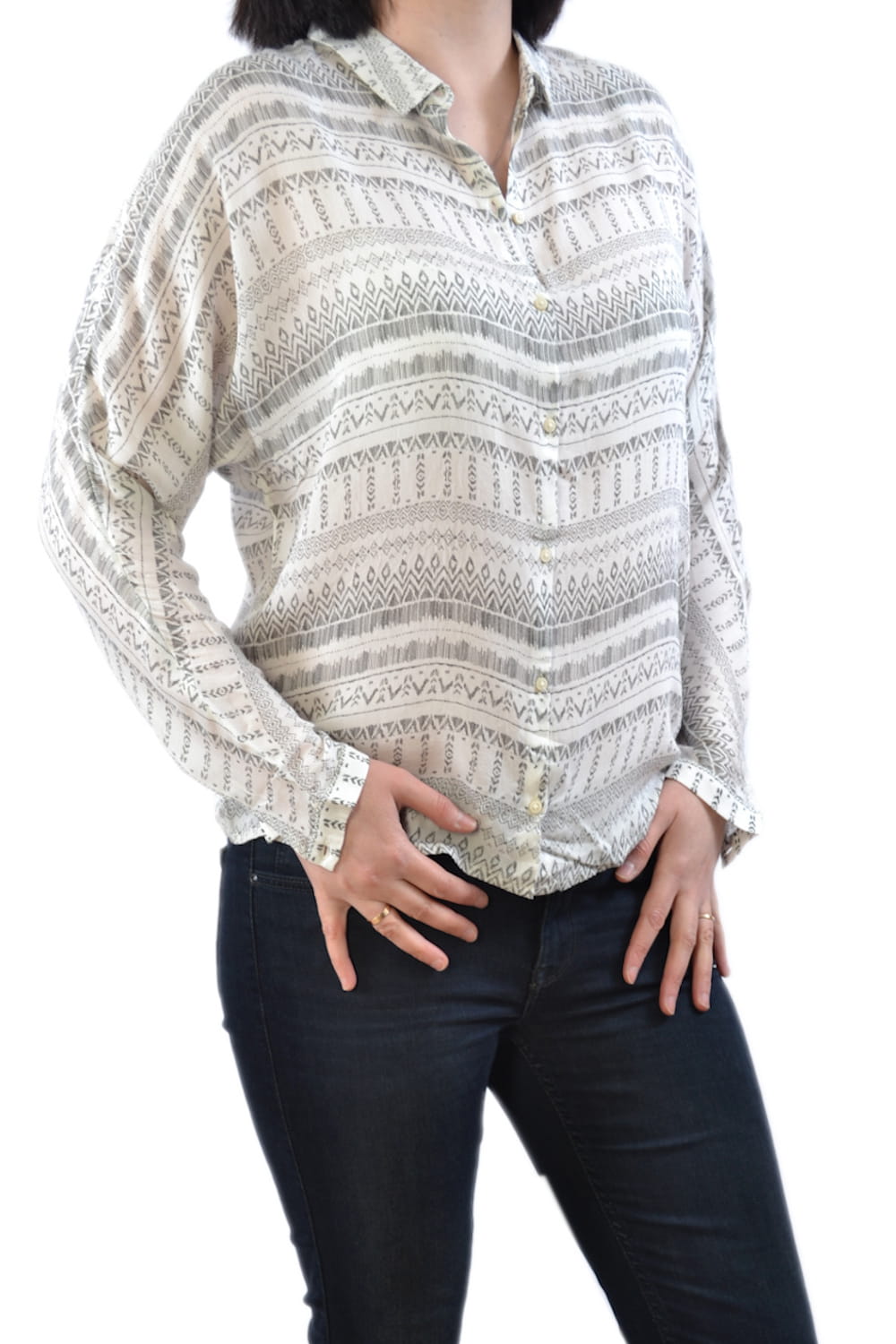 WRANGLER RELAXED SHIRT OFFWHITE KOSZULA