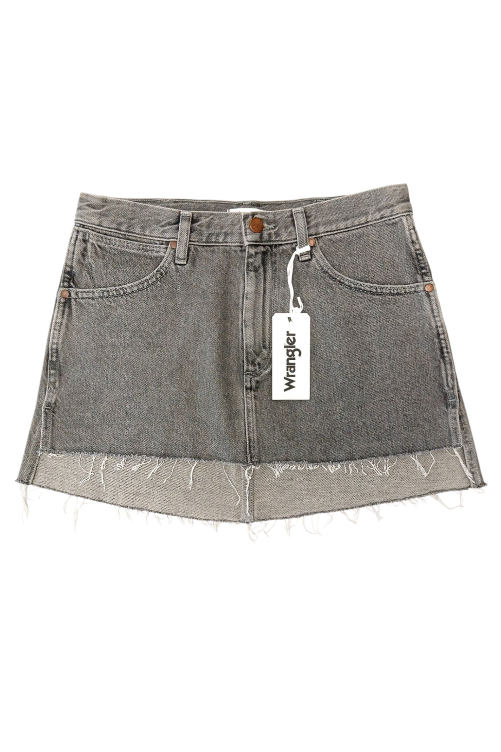 WRANGLER RETRO SKIRT GREY MULES SPÓDNICZKA JEANSOWA