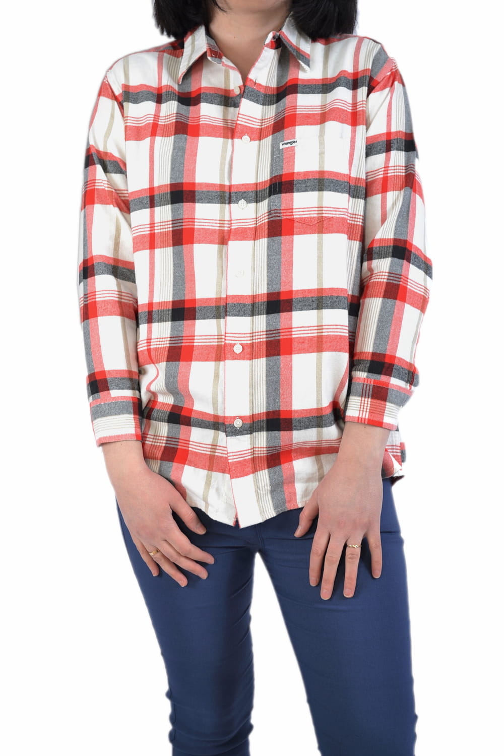 WRANGLER BOYFRIEND SHIRT EGRET OFF WHITE KOSZULA