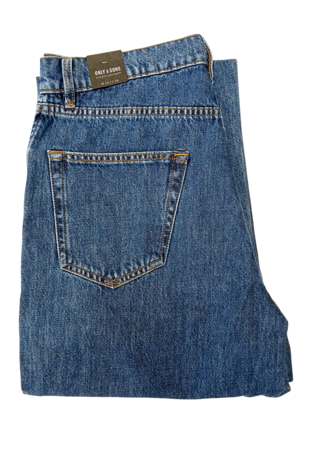 ONLY & SONS ONSFIVE RELAX MEDIUM BLUE JEANSY MĘSKIE