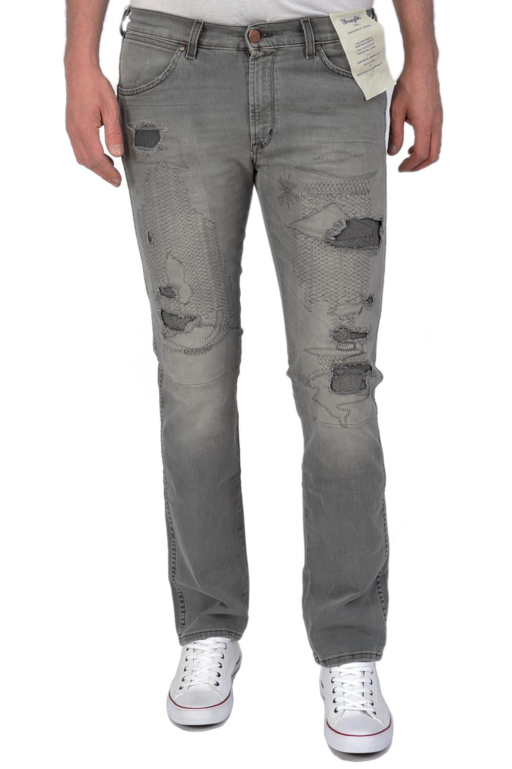 WRANGLER GREENSBORO DOCTOR GREY JEANSY MĘSKIE