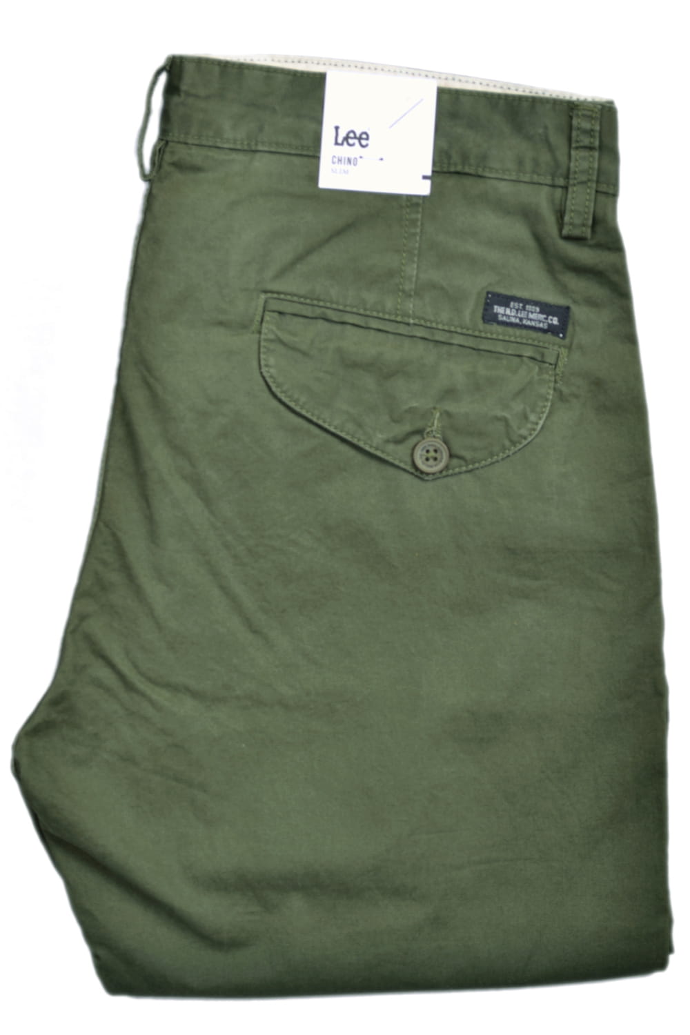 LEE CHINO SLIM SPODNIE MĘSKIE MATERIAŁOWE