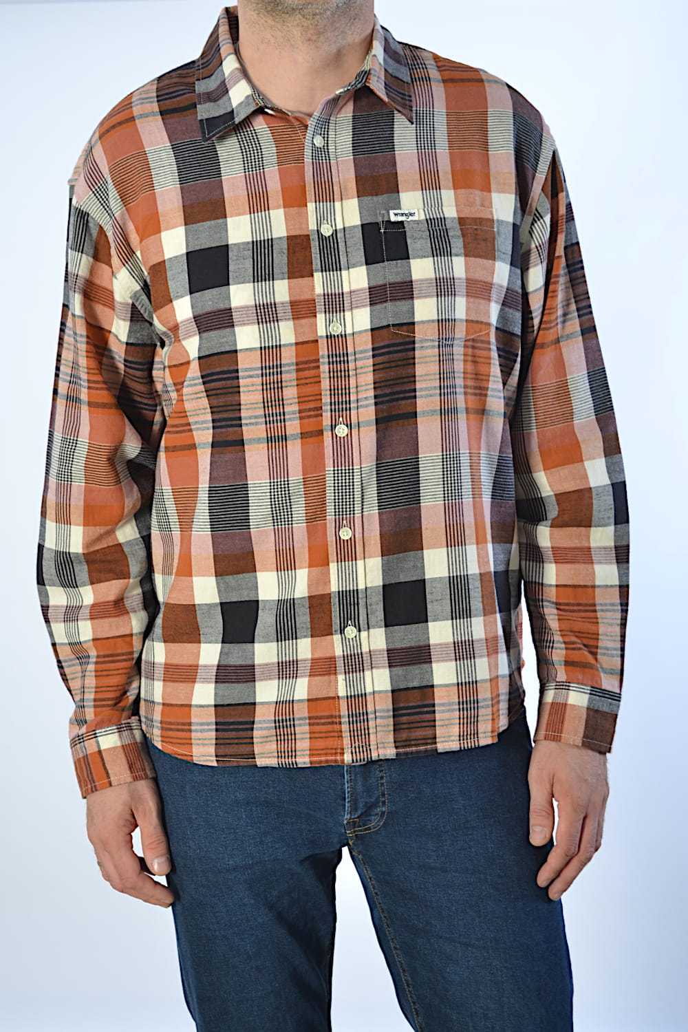 WRANGLER 1 POCKET SHIRT WITHERED ROSE KOSZULA MĘSKA LUŹNA