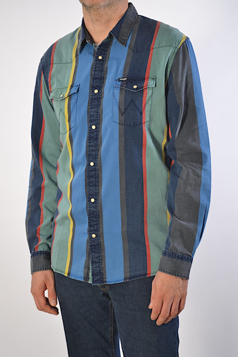 WRANGLER LS 2PKT WESTERN SHIRT VIRIDIS GREEN KOSZULA MĘSKA