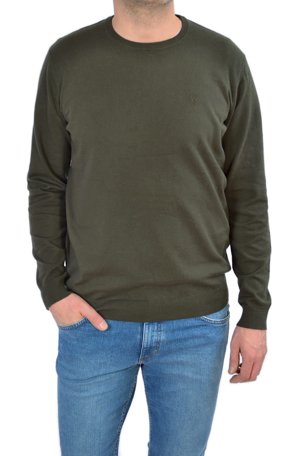 Sweter męski Wrangler Crew Knit Rosin Green