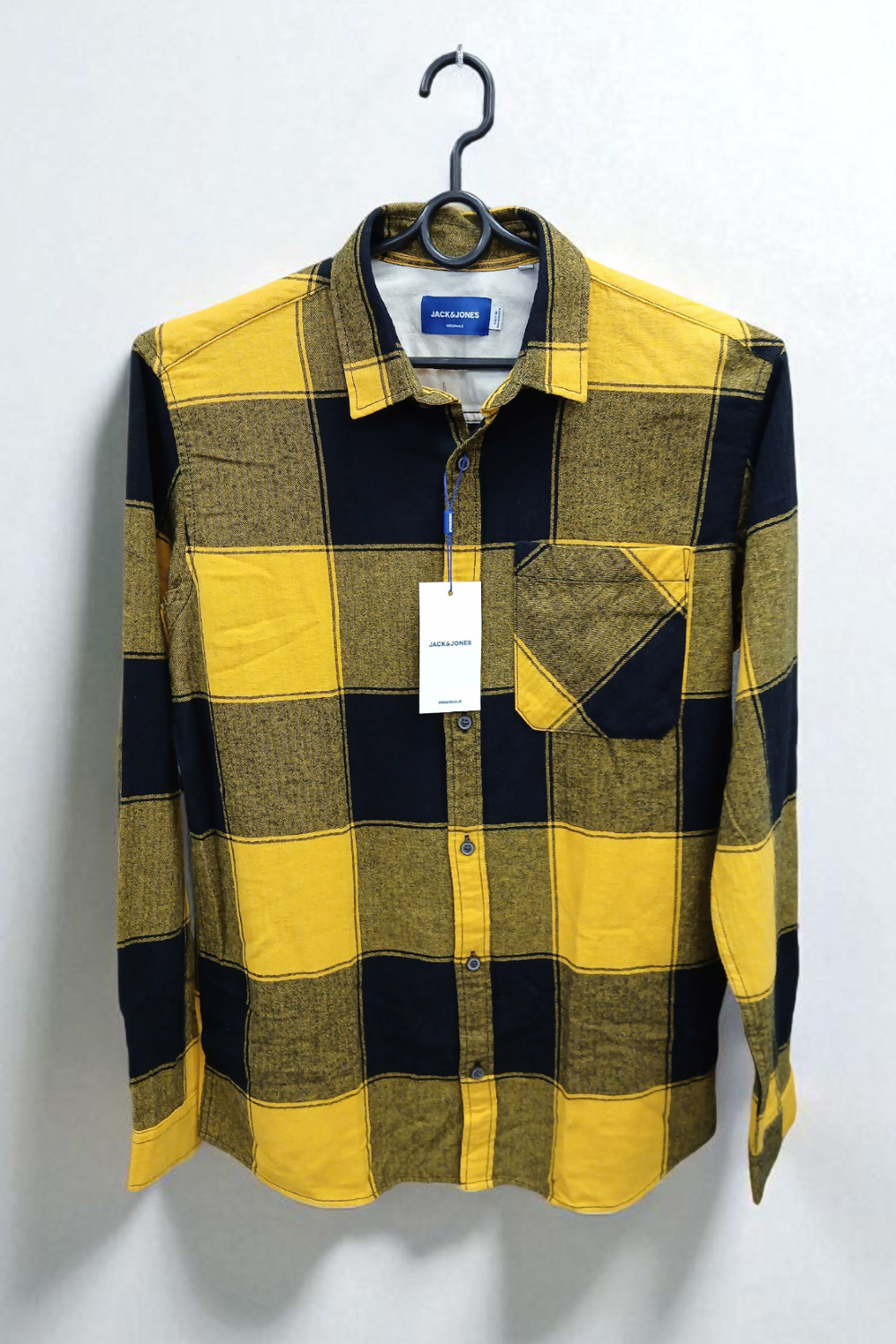 JACK & JONE CHECK COMFORT LS NOOS GOLDEN ROD KOSZULA MĘSKA