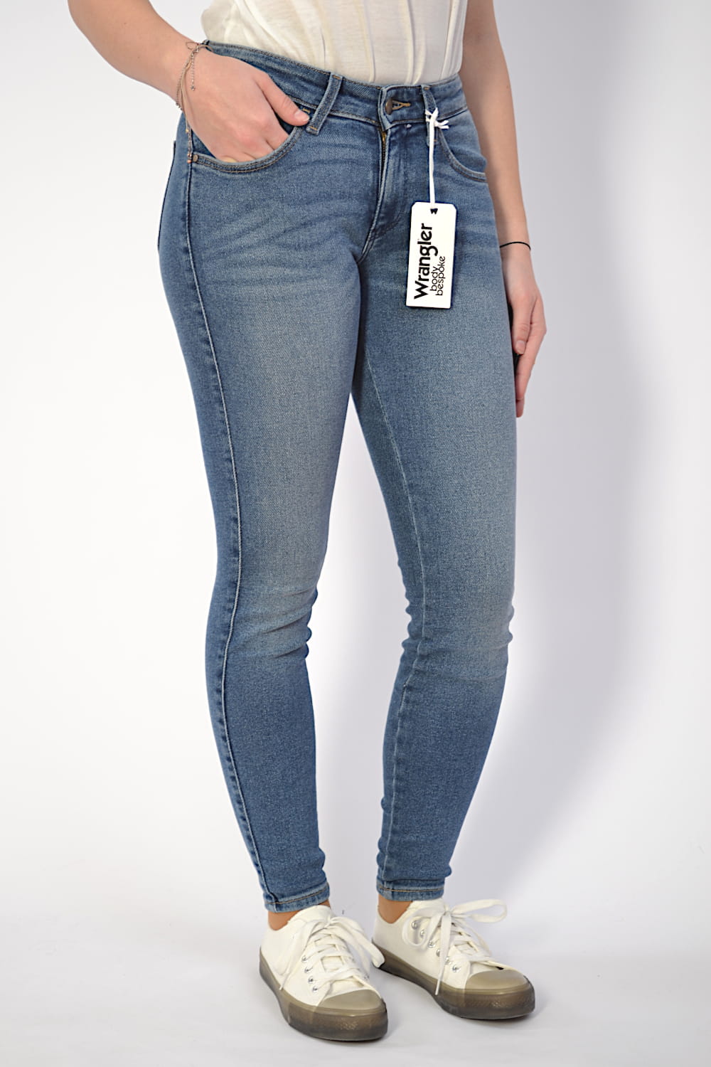 Wrangler Skinny Airblue jeansy damskie rurki