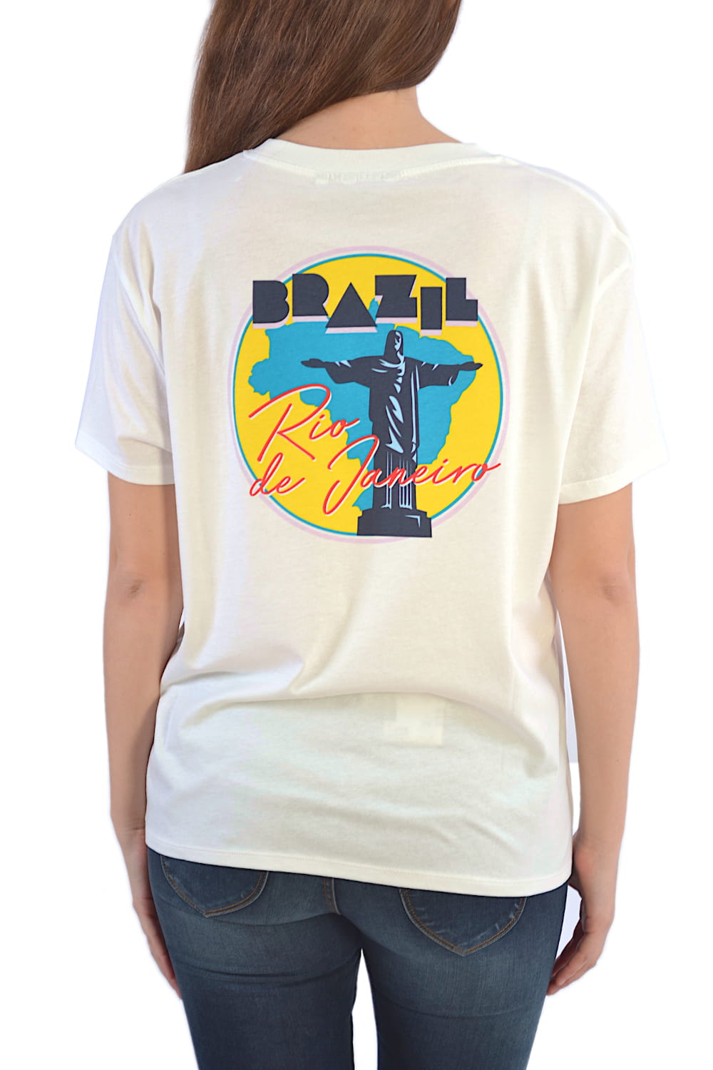 WRANGLER BOYFRIEND TEE OFF WHITE BIAŁY T-SHIRT DAMSKI