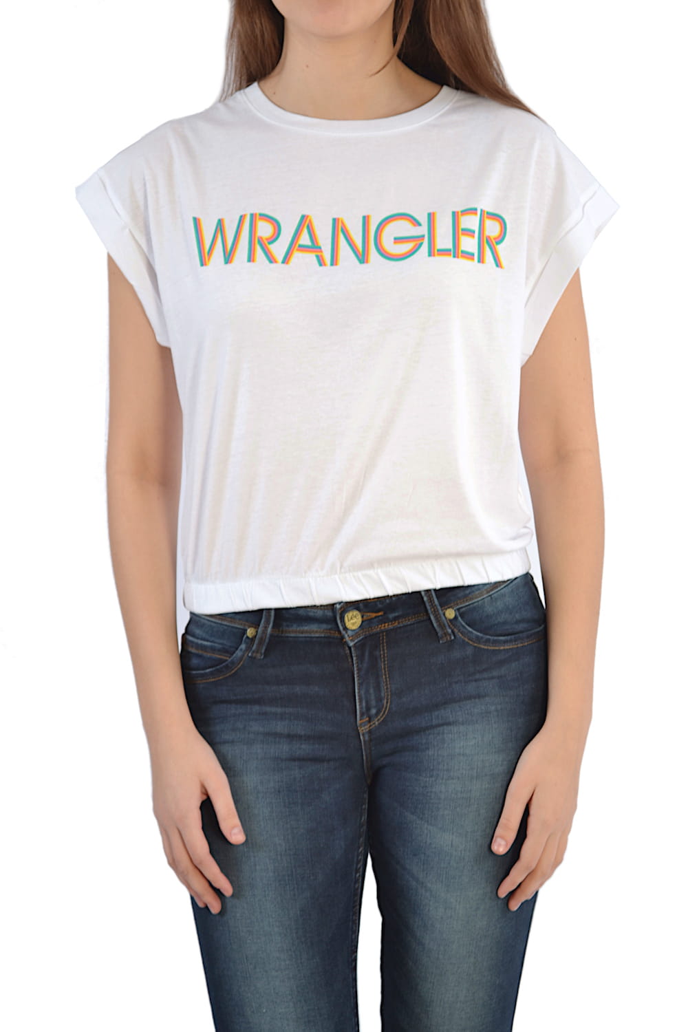 WRANGLER SUMMER TEE REAL WHITE T-SHIRT DAMSKI