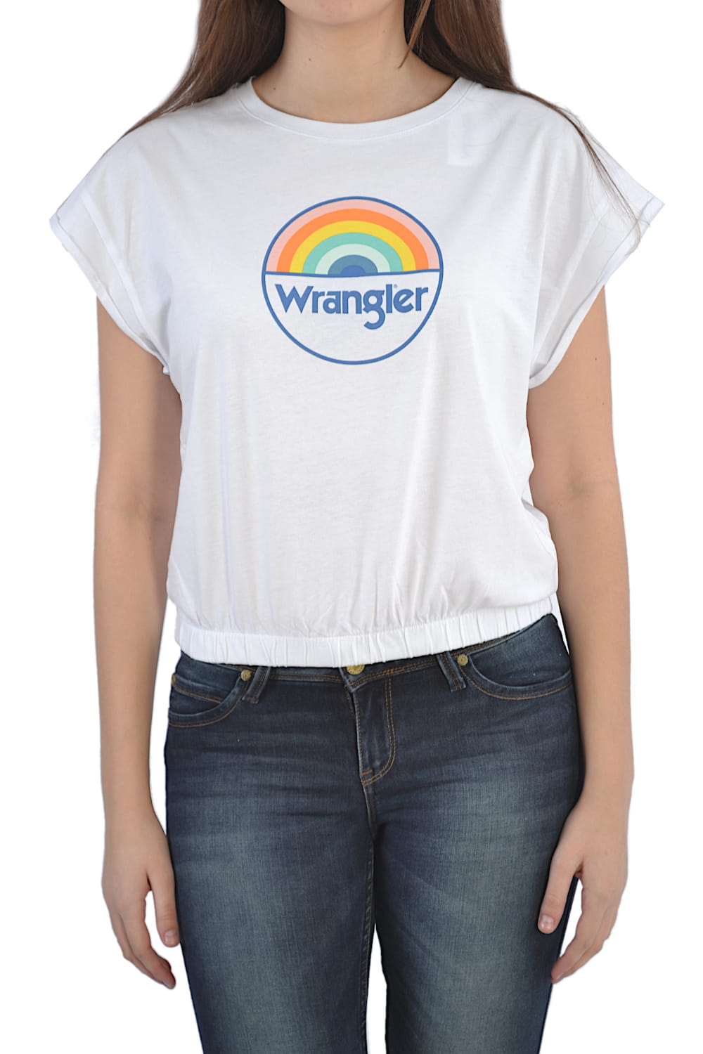 WRANGLER SUMMER TEE WHITE T-SHIRT DAMSKI