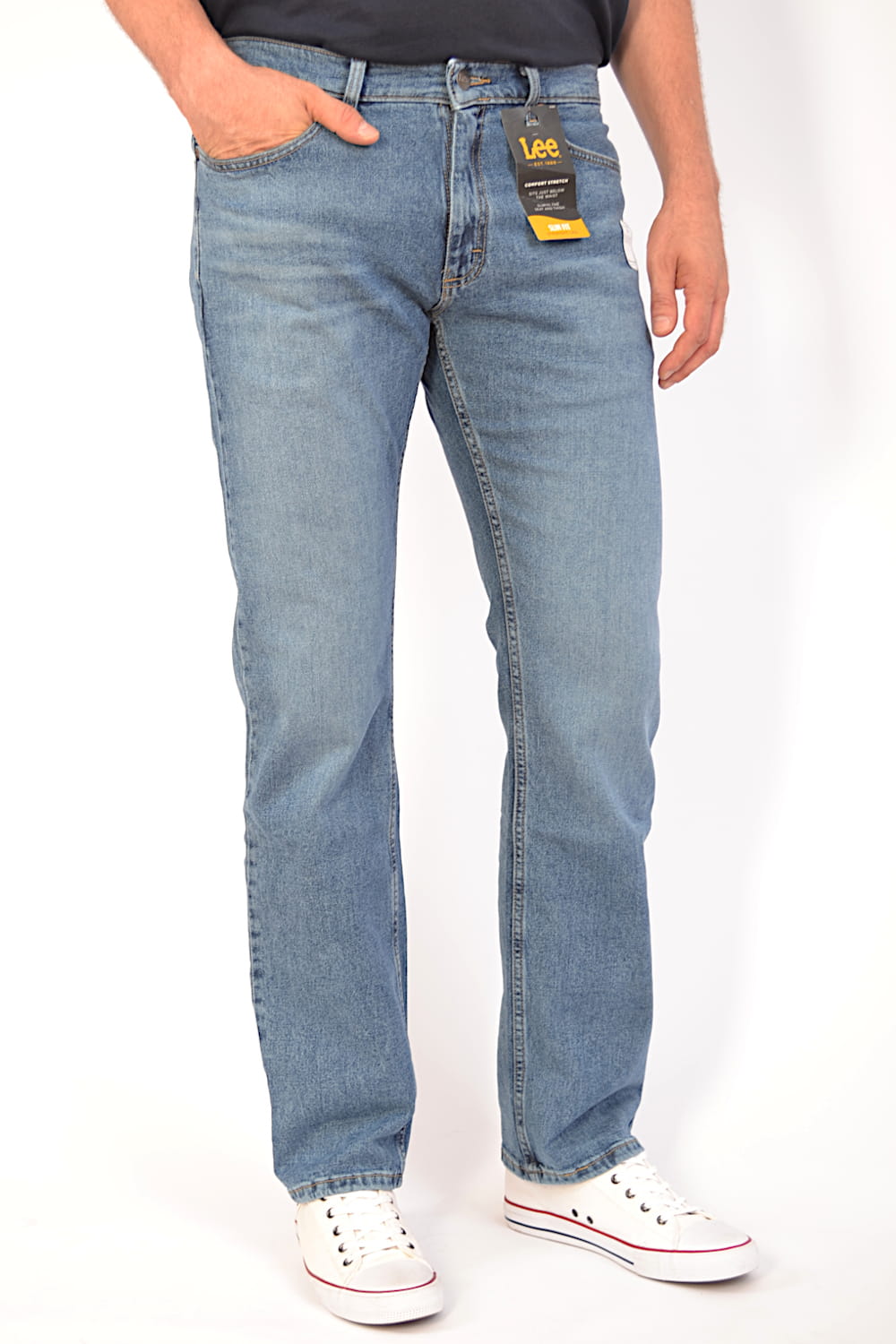 LEE LEGENDARY SLIM GLORY JEANSY MĘSKIE NIEBIESKIE