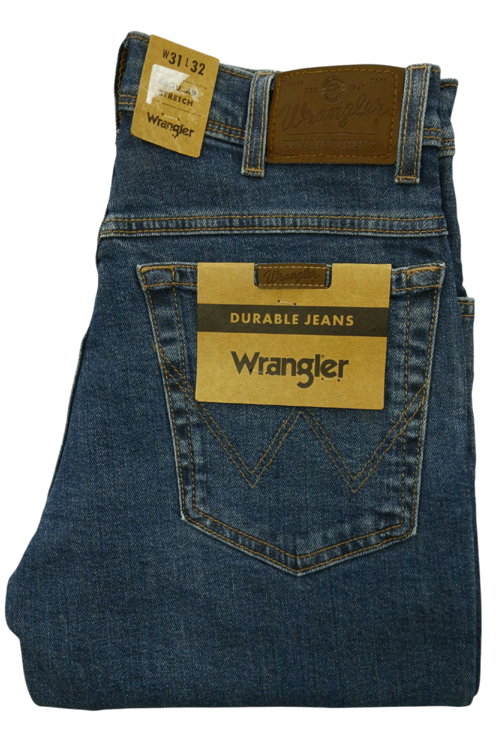 WRANGLER REGULAR FIT DARKSTONE JEANSY MĘSKIE sec