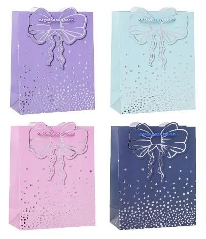 Torebka ozdobna 18x24x8cm hot-stamp mix Rozette - artykuł papierniczy