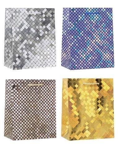 Torebka ozdobna 26x32x10cm hot-stamp mix Rozette - artykuł papierniczy