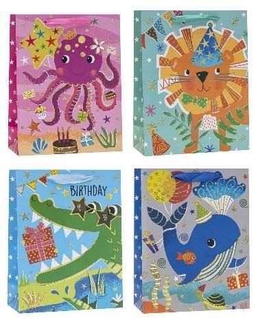 Torebka ozdobna 26x32x10cm dziecięce mix Rozette - artykuł papierniczy