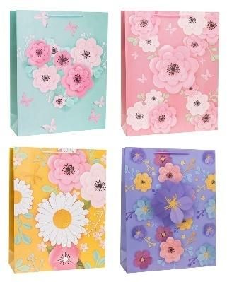 Torebka ozdobna 43x55x15cm szerokie dno mix - artykuł papierniczy