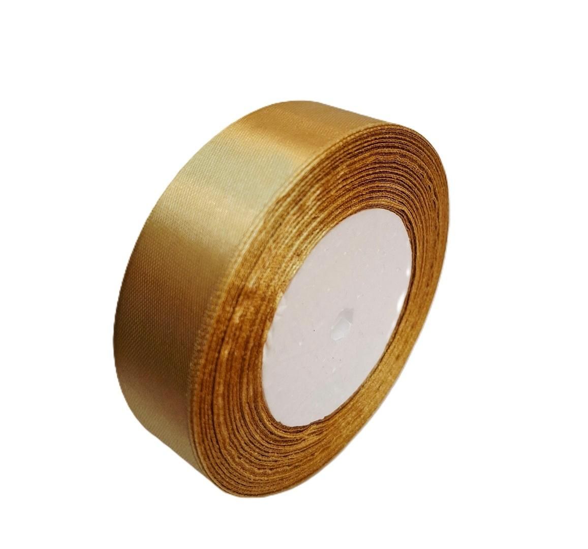 Wstążka satynowa 186 złoty ciemny 25mm32m