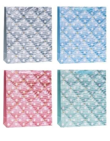 Torebka ozdobna 26x32x10cm graficzne mix Rozette - artykuł papierniczy