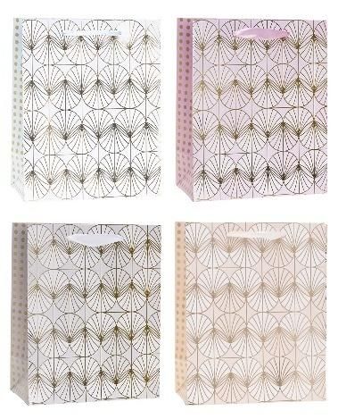 Torebka ozdobna 26x32x12cm hot-stamp mix Rozette - artykuł papierniczy