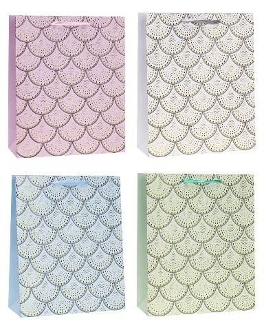 Torebka ozdobna 26x32x10cm hot-stamp mix Rozette - artykuł papierniczy