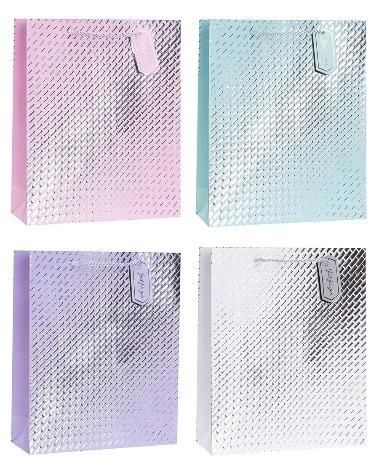 Torebka ozdobna 26x32x10cm hot-stamp mix Rozette - artykuł papierniczy