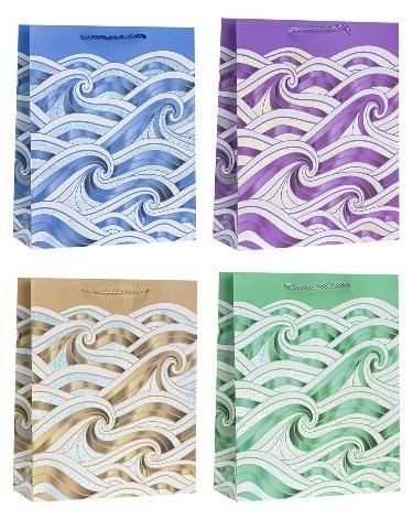 Torebka ozdobna 26x32x10cm hot-stamp mix Rozette - artykuł papierniczy