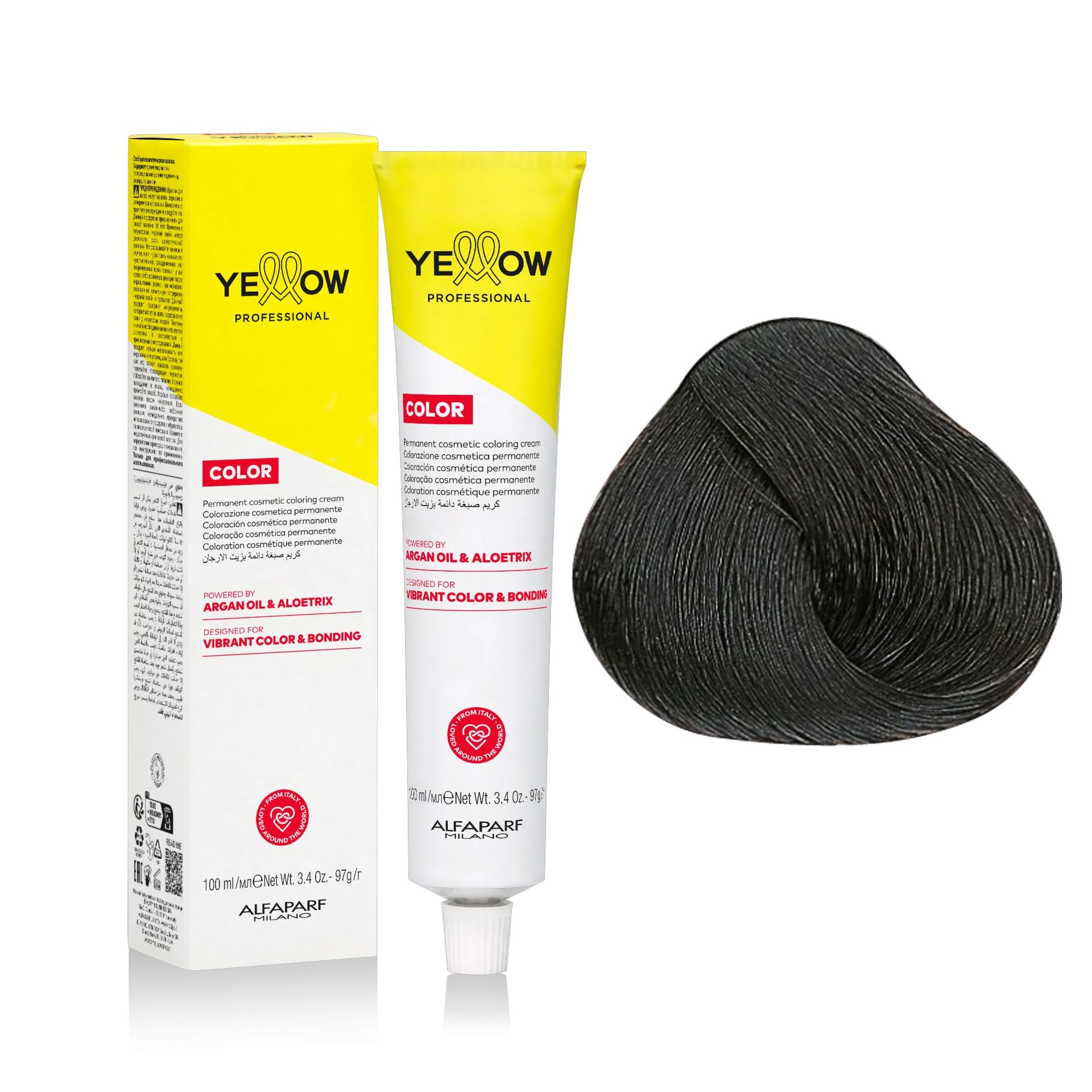 Yellow Professional Color Permanent, farba do włosów, 3, 100ml