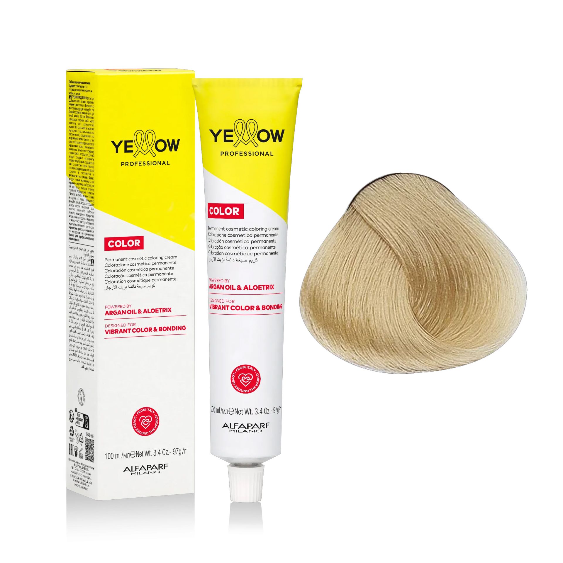 Yellow Professional Color Permanent, farba do włosów, 10, 100ml