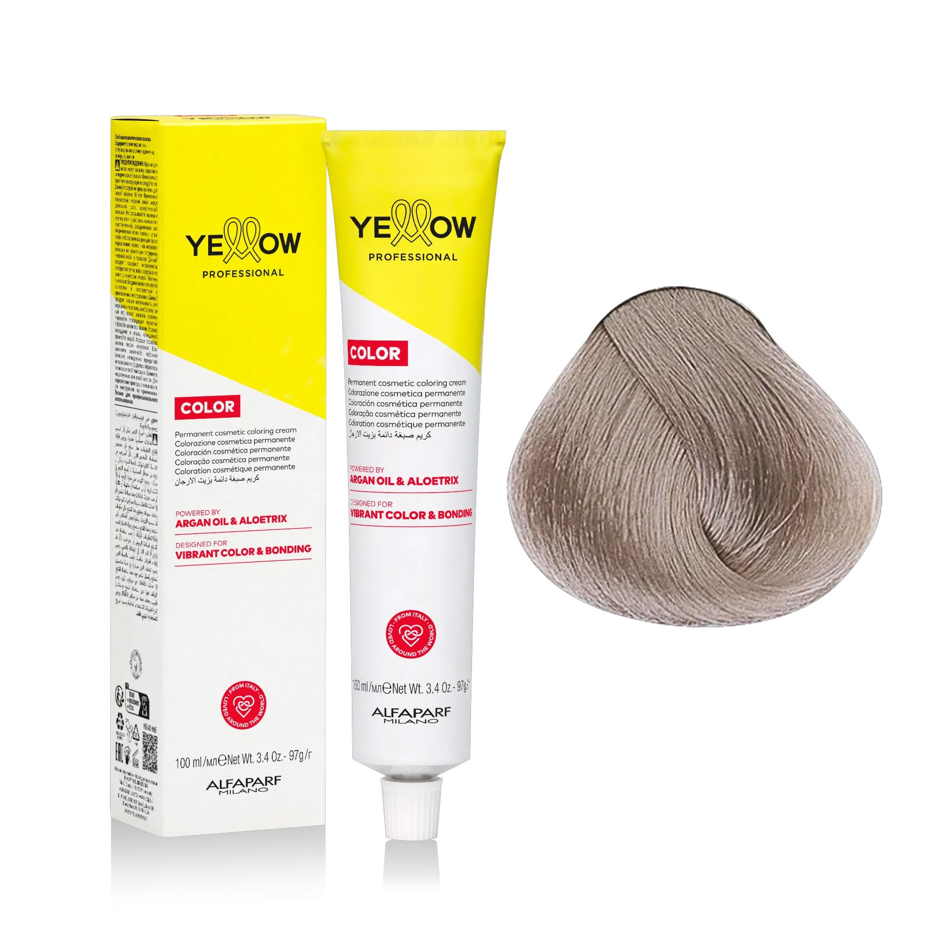 Yellow Professional Color Permanent, farba do włosów, 9.21, 100ml