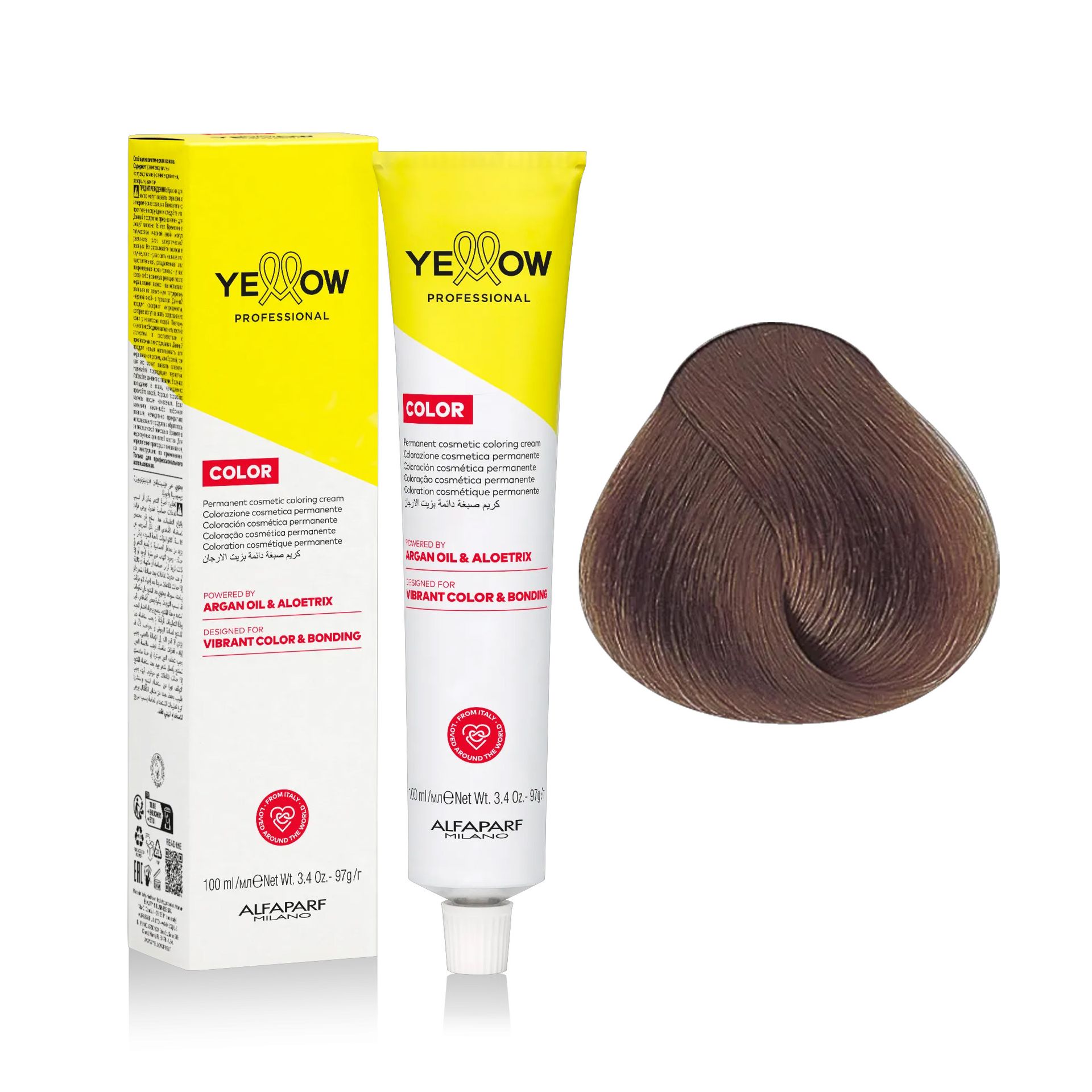Yellow Professional Color Permanent, farba do włosów, 8.32, 100ml