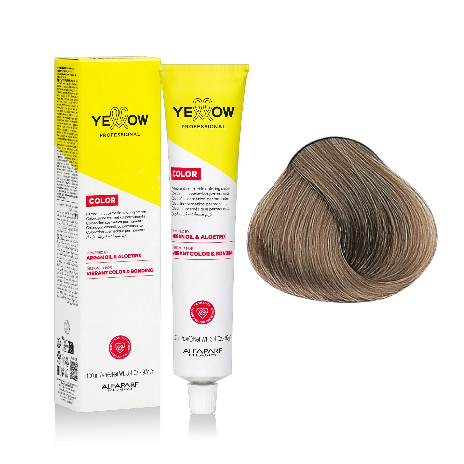 Yellow Professional Color Permanent, farba do włosów, 8.1, 100ml