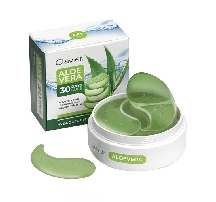 Clavier Aloe Vera nawilżające płatki hydrożelowe pod oczy 60 sztuk